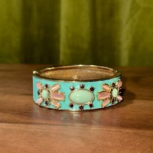 Enamel Floral Design Bracelet